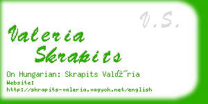 valeria skrapits business card